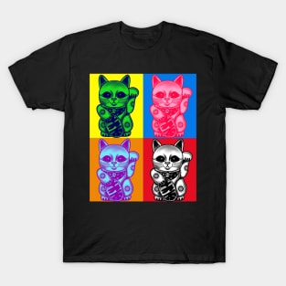 Manekineko Pop Art Style T-Shirt